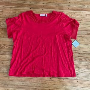 Rafaella red short sleeve shirt